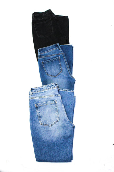 Zara For the Republic Womens High Waist Zip Fly Jeans Black Size 6 10 26 Lot 3