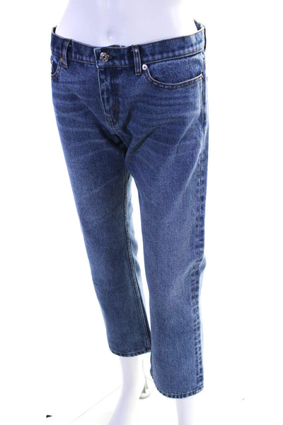 La Fetiche Womens Kate Low Rise Relaxed Straight Leg Jeans Blue Size Small