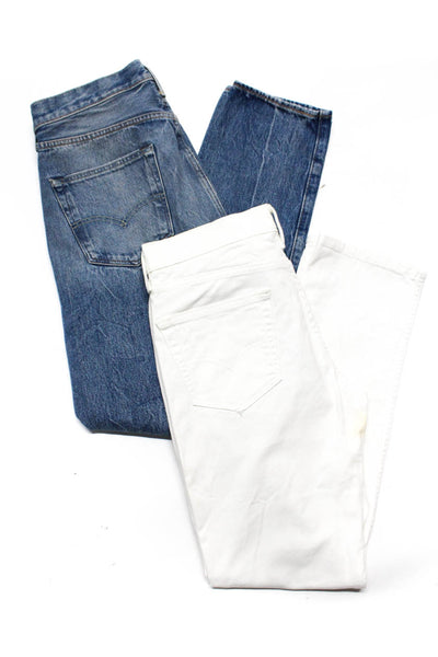 Levis Mens Cotton Distress Buttoned Slim Straight Jeans Blue Size 32 33 Lot 2