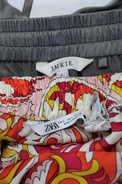 Zara Imrie Womens Casual Drawstring Shorts Pants Multicolor Gray Size L Lot 2