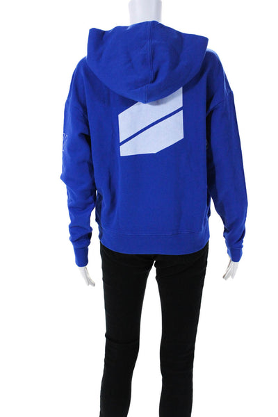 Yosemite James Perse Womens Terry Hoodie Hooded Sweatshirt Blue Cotton Size 1