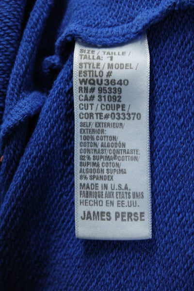 Yosemite James Perse Womens Terry Hoodie Hooded Sweatshirt Blue Cotton Size 1