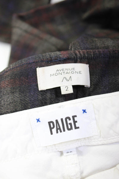 Paige Avenue Montaigne Womens Jeans Pants White Size 26 2 Lot 2