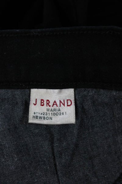 J Brand Womens High Rise Non Distressed Denim Slim Skinny Jeans Black Size 28