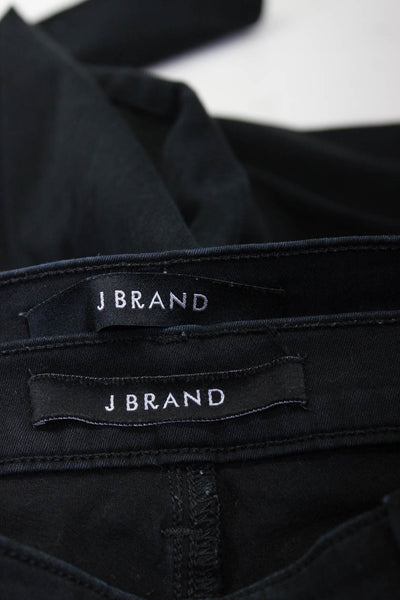 J Brand Womens Denim High Rise Nondistressed Skinny Jeans Black Size 28 29 Lot 2
