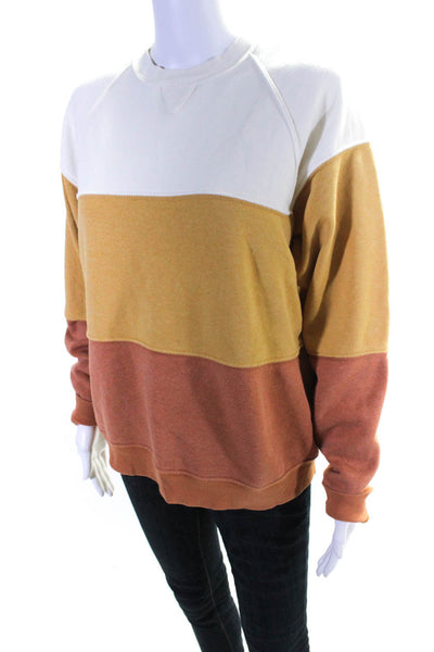 Donni Womens Colorblock Print Crewneck Long Sleeve Sweatshirt Multicolor Size M