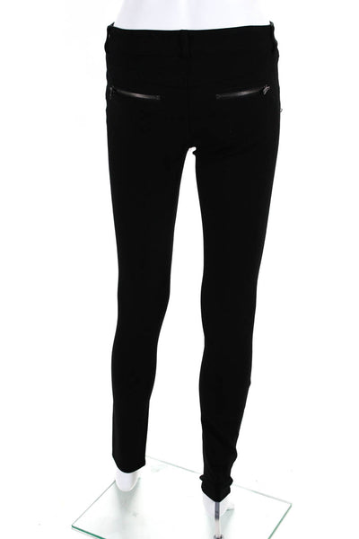 Parker Women's Flat Front Zip Pockets Skinny Pant Black Size 6