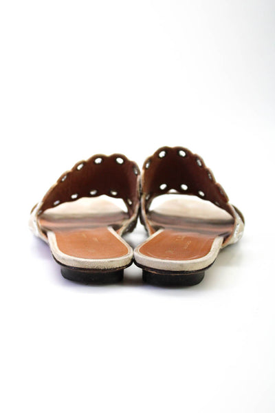 Derek Lam Women's Double Straps Slide Sandals Beige Size 8.5