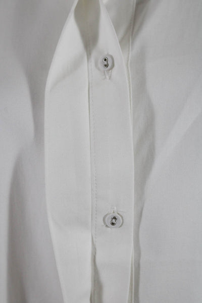 C/MEO Collective Womens Cotton Cold Shoulder Hidden Placket Shirt Dress White M