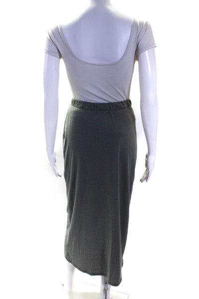 Z Supply Womens Jersey Knit Knotted Hem Midi Skirt Gray Black Size XS Lot 2