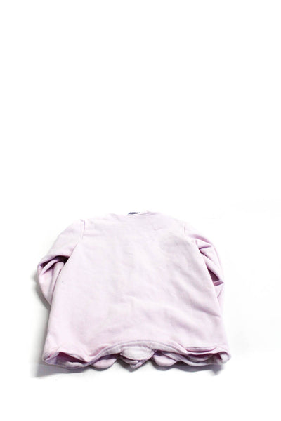 Jacadi Girls Cotton Blend Snap Closure Long Sleeve Cardigan Sweater Pink Size 8