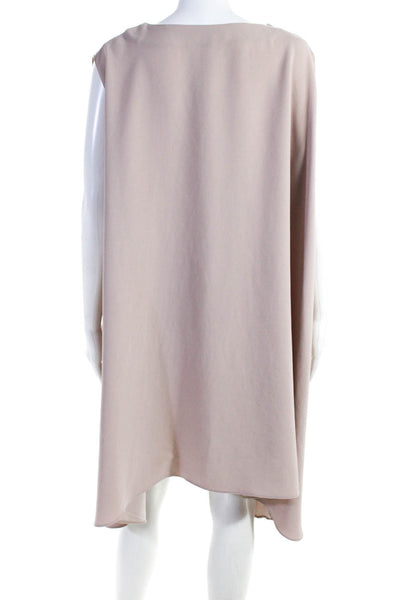 IRO Womens Lee Crew Neck Sleeveless Oversize Crepe Shift Dress Blush Size FR 40