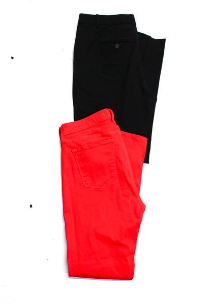 Theory J Brand Womens Flat Front Straight Dress Pants Black Red Size 10 31 Lot 2