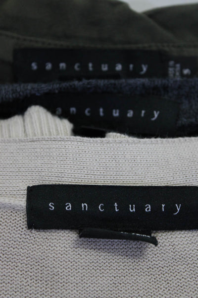 Sanctuary Womens Button Stripe Textured Cardigan Blouse Green Size XS S Lot 3