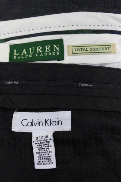 Lauren Ralph Lauren Mens Dark Gray Wool Pleated Dress Pants Size 36 32 LOT 3