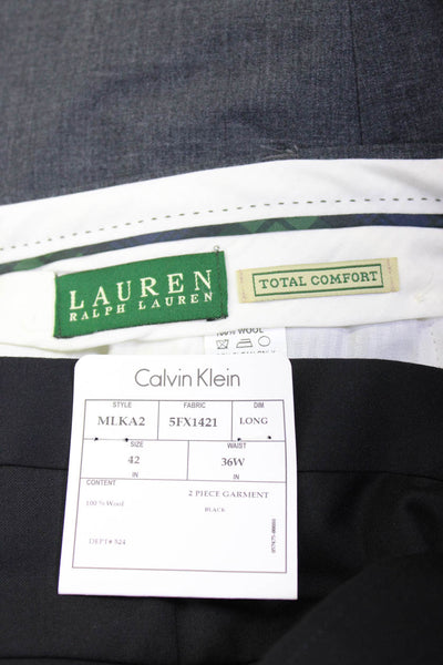 Lauren Ralph Lauren Mens Dark Gray Wool Pleated Dress Pants Size 36 32 LOT 3