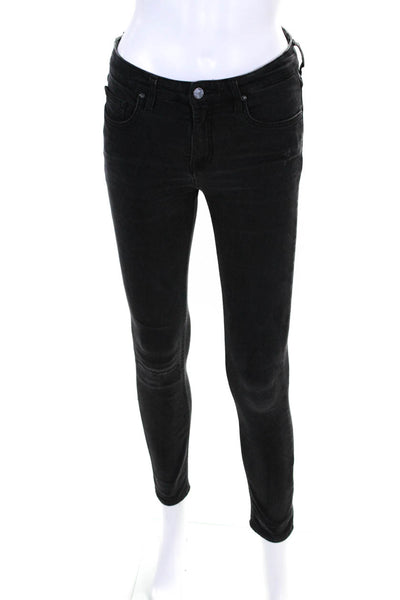 Victoria Victoria Beckham Women's Mid Rise Skinny Jeans Black Size 27