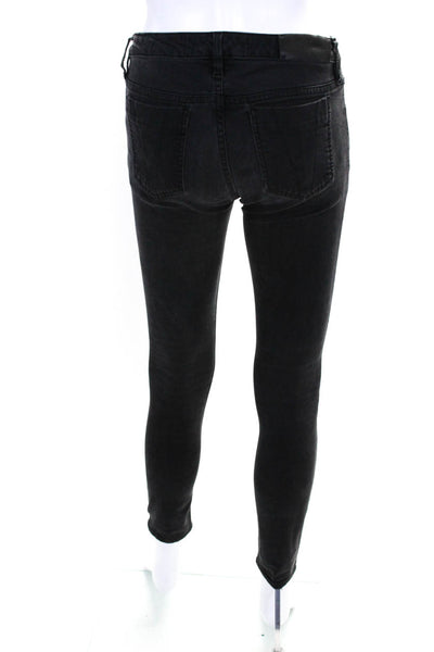 Victoria Victoria Beckham Women's Mid Rise Skinny Jeans Black Size 27