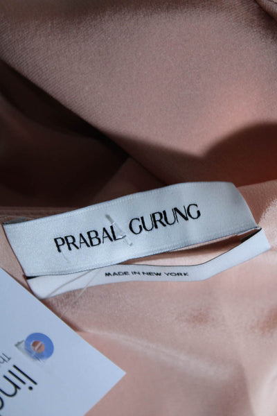 Prabal Gurung Womens Silk Spaghetti Strap Asymmetrical Hem Camisole Pink Size 6