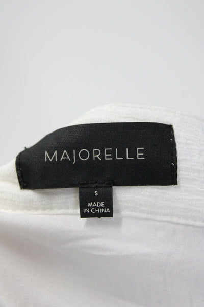 Majorelle Womens Ruffled Wrap Skirt White Size Small