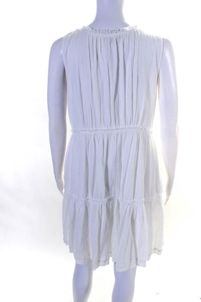 Wish List dRA Los Angeles Womens V Neck Tiered Short Dress White Orange M Lot 2