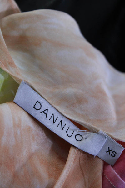 Dannijo Women's V-Neck Spaghetti Straps Tie Dye Mini Dress Size XS