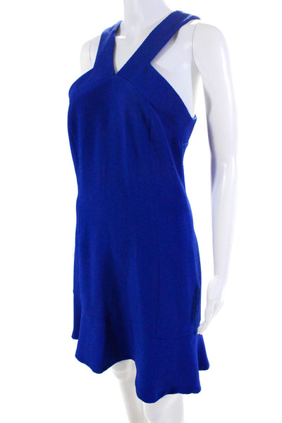 Sandro Womens Sleeveless Halter Neck Dress Blue Size 3