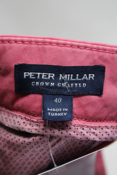 Peter Millar Men's Four Pockets Chino Dress Short Pink Size 40