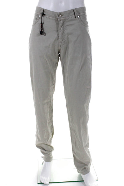 Marco Pescarolo Men's Five Pockets Straight Leg Casual Pant Khaki Size 54
