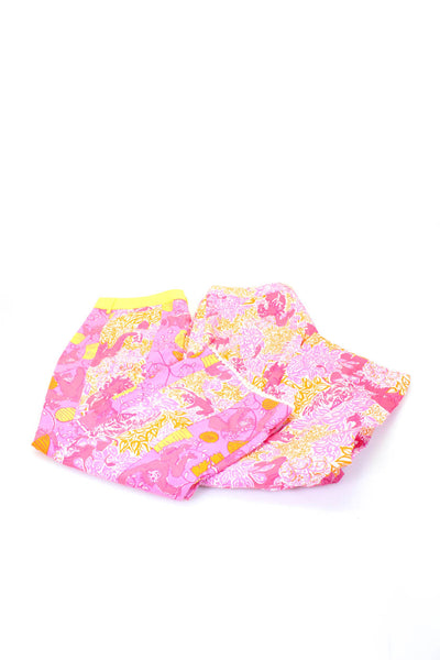 Lilly Pulitzer Womens Cotton Floral Print Capri Pants Multicolor Size 6 Lot 2
