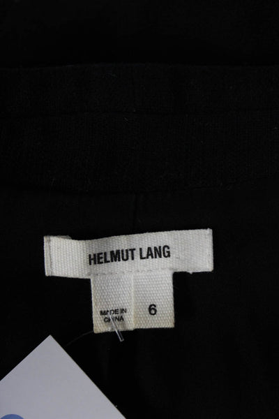 Helmut Lang Women's Textured Collarless Blazer Jacket Black Size 6