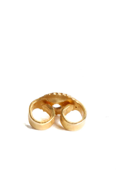 Designer Womens 14KT Yellow Gold Diamond Butterfly Stud Earrings TCW 6 Grams