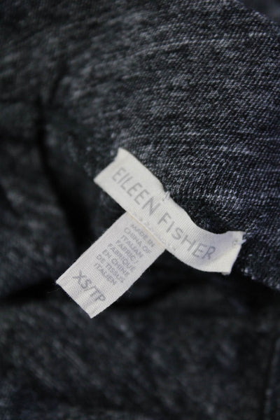 Eileen Fisher Womens Skinny Leg Sweatpants  Black Organic Cotton Size Extra Smal