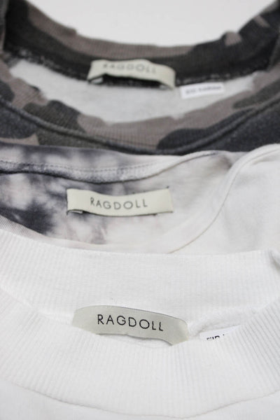 Ragdoll Women's Crewneck Tee Printed Sweatshirts Gray White Size XS S Lot 3