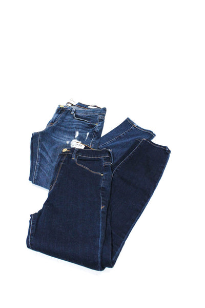 Frame Denim Women's Zip Fly Skinny Jeans Blue Size 24 25 Lot 2