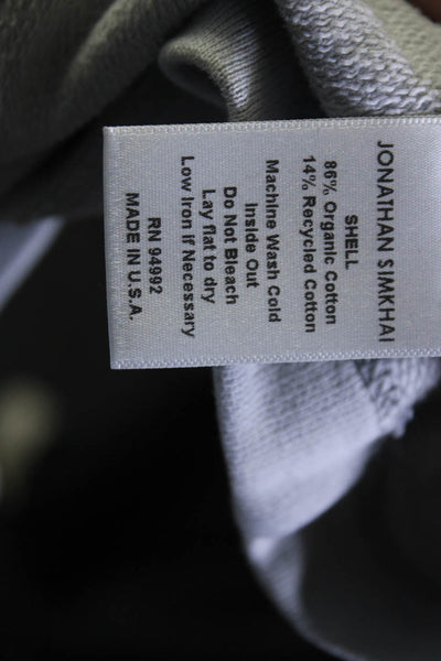 Jonathan Simkhai Women's Mock Neck Long Sleeves Lace-Up Sleeves Blouse Gray XS