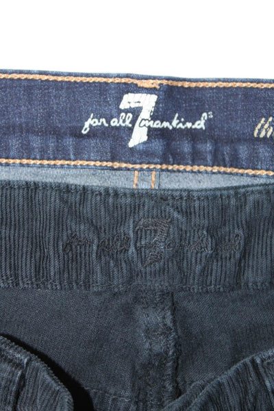 7 For All Mankind Womens The Skinny Jeans Pants Blue Size 26 27 Lot 2