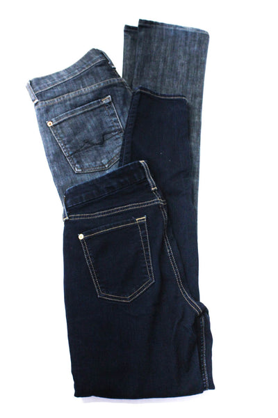 7 For All Mankind Womens The Skinny Roxy Jeans Blue Size 26 Lot 2