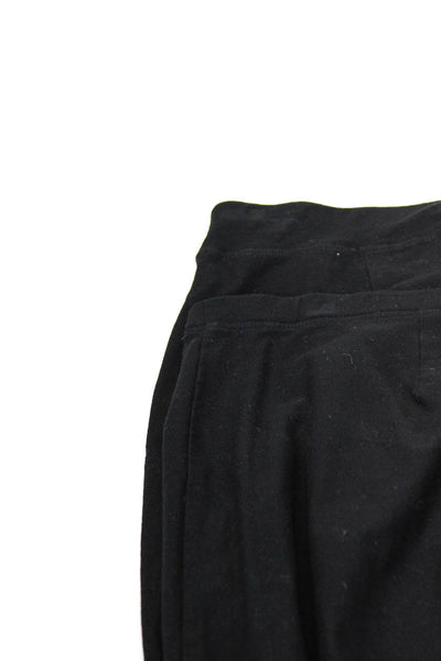 Eileen Fisher Womens Elastic Waistband Straight Leg Pants Black Size Small Lot 2