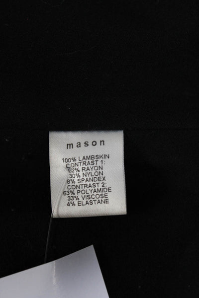 Mason Womens Leather Snakeskin Print Tank Top Black Size 00