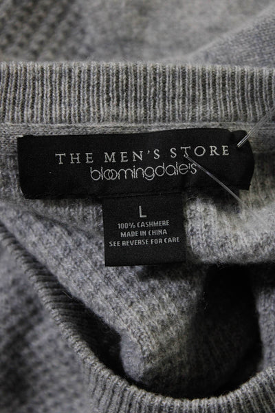 Bloomingdales The Men's Store Men's Wool Crew Neck Long Sleeve Sweater Gray L
