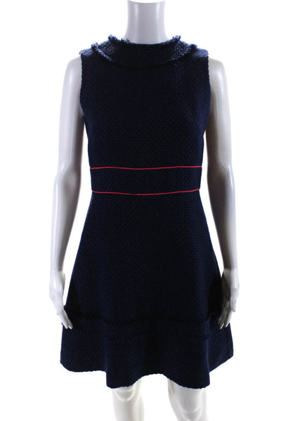 STS Sail to Sable Women's Sleeveless High Neck tweed A-Line Dress Navy Size 0