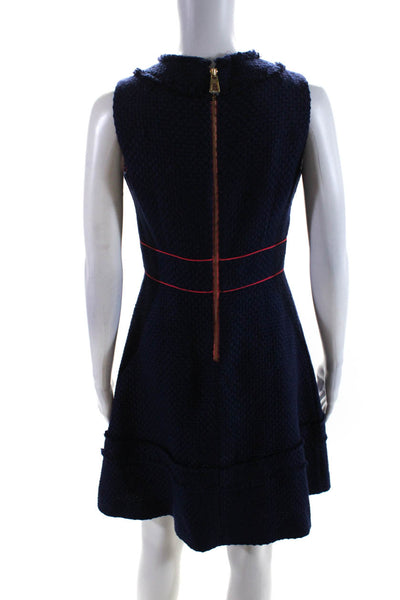 STS Sail to Sable Women's Sleeveless High Neck tweed A-Line Dress Navy Size 0