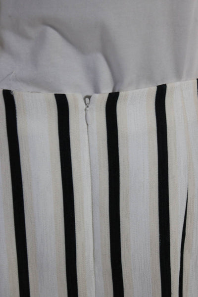 0'2nd For Barneys Womens Striped  Skirt Set White Black Cotton Size 8