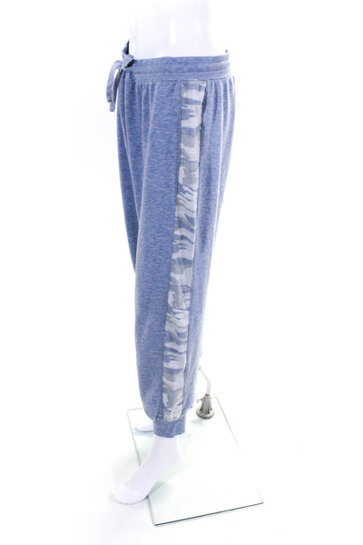 Splendid Womens Blue Camouflaged Knit Sweater Top Matching Pants Set Size L