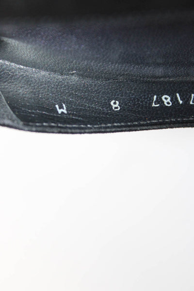 Stuart Weitzman Womens Leather Suede Peep Toe Stiletto Heels Black Size 8M