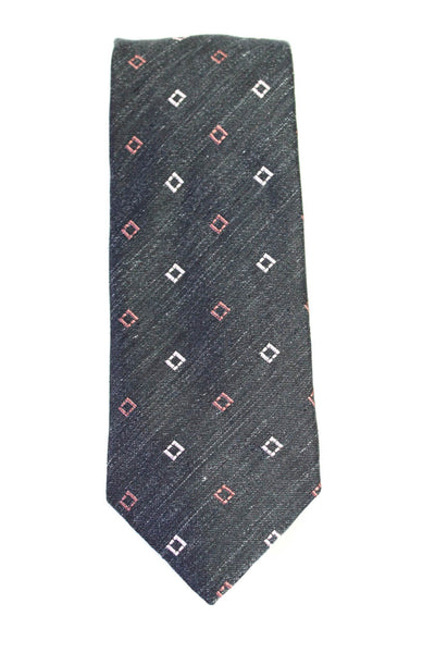 Eton Men's Diamond Print Classic Tie Black One Size