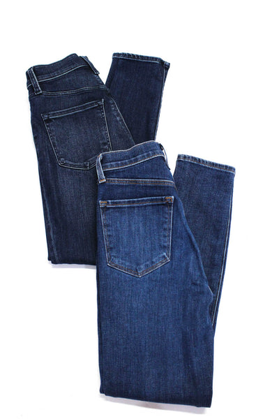 J Brand Women's Dark Wash Mid Rise Slim Fit Jeans Blue Size 24 23, Lot 2