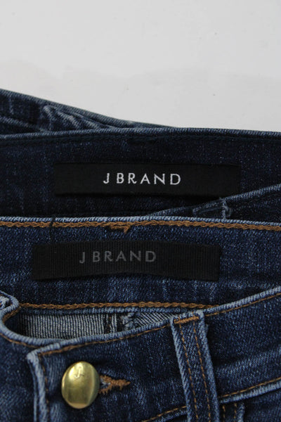 J Brand Women's Dark Wash Mid Rise Slim Fit Jeans Blue Size 24 23, Lot 2