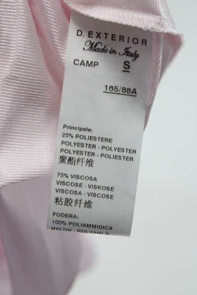 D, Exterior Women's Scoop Neck Striped Textured A-Line Dress Pink Size S